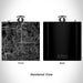 Rendered View of El Cajon California Map Engraving on 6oz Stainless Steel Flask in Black
