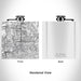 Rendered View of El Cajon California Map Engraving on 6oz Stainless Steel Flask in White