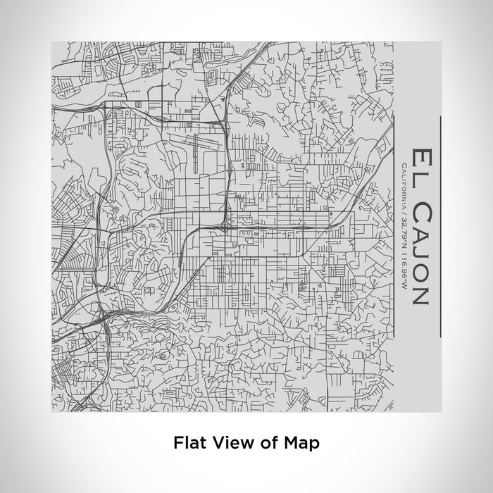 Rendered View of El Cajon California Map Engraving on 17oz Stainless Steel Insulated Tumbler