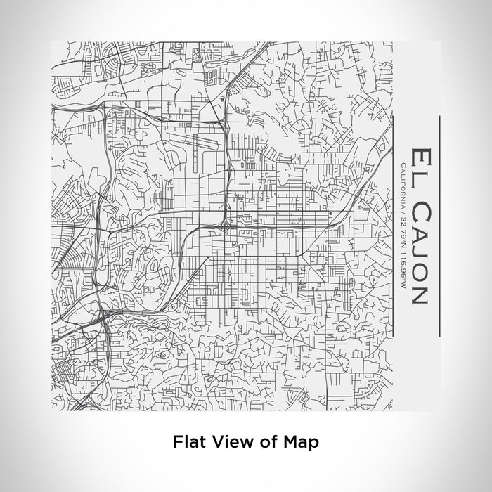 Rendered View of El Cajon California Map Engraving on 17oz Stainless Steel Insulated Tumbler in White