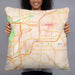 Person holding 22x22 Custom El Cajon California Map Throw Pillow in Watercolor