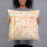 Person holding 18x18 Custom El Cajon California Map Throw Pillow in Watercolor