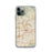 Custom iPhone 11 Pro El Cajon California Map Phone Case in Woodblock