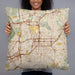 Person holding 22x22 Custom El Cajon California Map Throw Pillow in Woodblock
