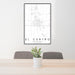 24x36 El Centro California Map Print Portrait Orientation in Classic Style Behind 2 Chairs Table and Potted Plant