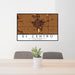 24x36 El Centro California Map Print Lanscape Orientation in Ember Style Behind 2 Chairs Table and Potted Plant