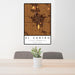 24x36 El Centro California Map Print Portrait Orientation in Ember Style Behind 2 Chairs Table and Potted Plant