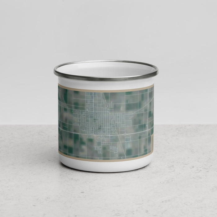 Front View Custom El Centro California Map Enamel Mug in Afternoon