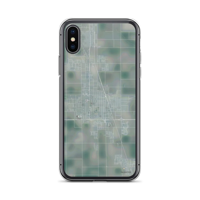 Custom iPhone X/XS El Centro California Map Phone Case in Afternoon