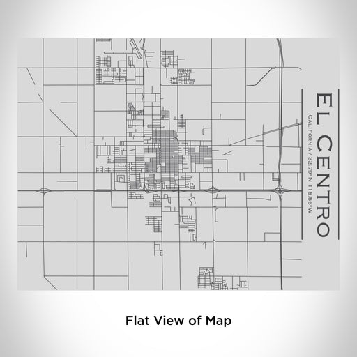 Rendered View of El Centro California Map Engraving on 20oz Stainless Steel Insulated Bottle with Bamboo Top