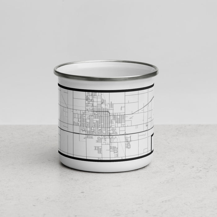Front View Custom El Centro California Map Enamel Mug in Classic