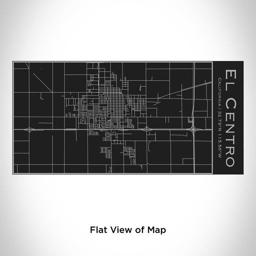 Rendered View of El Centro California Map Engraving on 17oz Stainless Steel Insulated Cola Bottle in Black