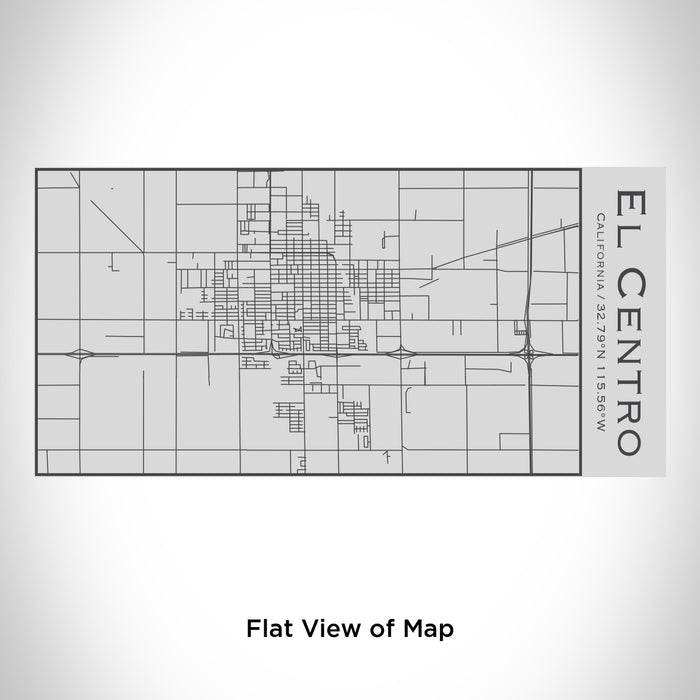 Rendered View of El Centro California Map Engraving on 17oz Stainless Steel Insulated Cola Bottle
