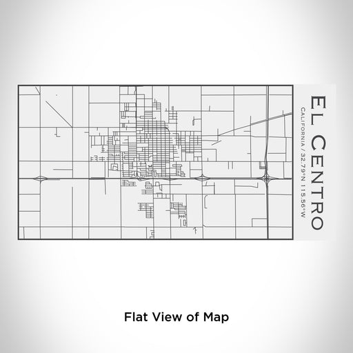 Rendered View of El Centro California Map Engraving on 17oz Stainless Steel Insulated Cola Bottle in White