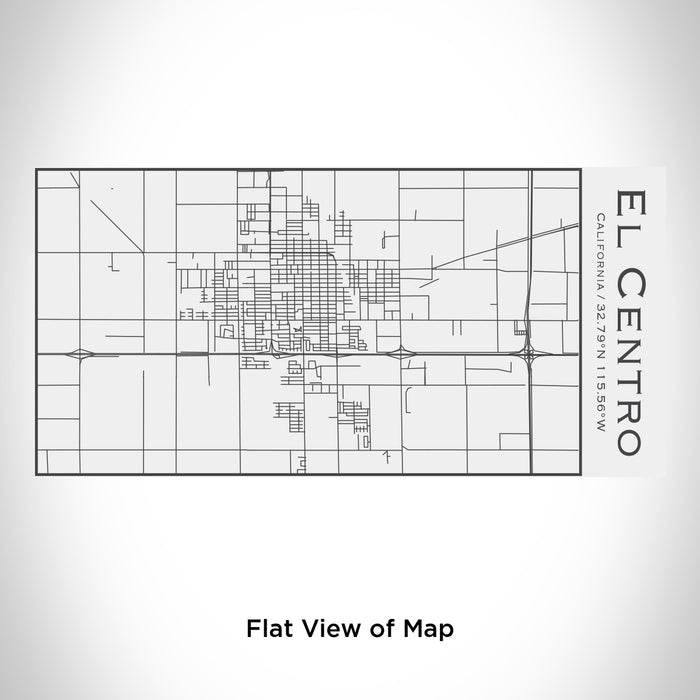 Rendered View of El Centro California Map Engraving on 17oz Stainless Steel Insulated Cola Bottle in White