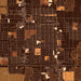 El Centro California Map Print in Ember Style Zoomed In Close Up Showing Details