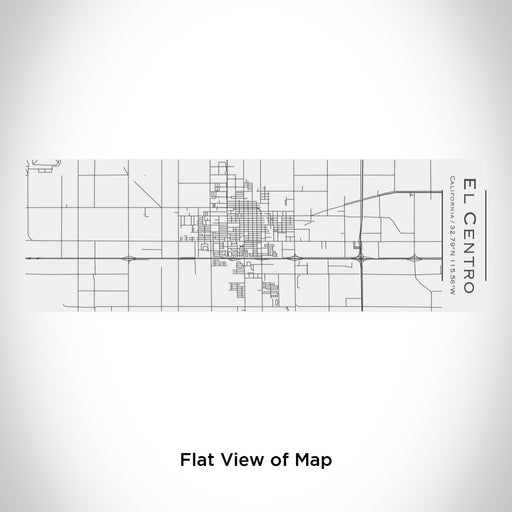 Rendered View of El Centro California Map Engraving on 10oz Stainless Steel Insulated Cup with Sliding Lid in White