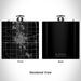 Rendered View of El Centro California Map Engraving on 6oz Stainless Steel Flask in Black