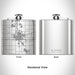 Rendered View of El Centro California Map Engraving on 6oz Stainless Steel Flask