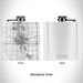 Rendered View of El Centro California Map Engraving on 6oz Stainless Steel Flask in White