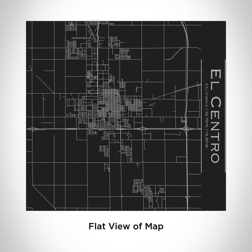 Rendered View of El Centro California Map Engraving on 17oz Stainless Steel Insulated Tumbler in Black