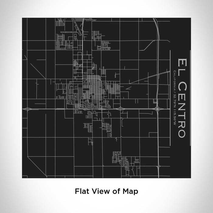 Rendered View of El Centro California Map Engraving on 17oz Stainless Steel Insulated Tumbler in Black
