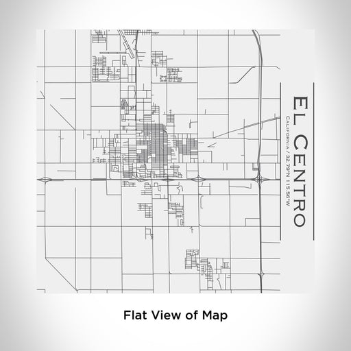 Rendered View of El Centro California Map Engraving on 17oz Stainless Steel Insulated Tumbler in White