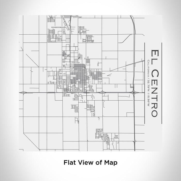 Rendered View of El Centro California Map Engraving on 17oz Stainless Steel Insulated Tumbler in White