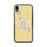 Custom iPhone XR El Centro California Map Phone Case in Woodblock