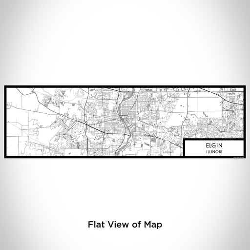 Flat View of Map Custom Elgin Illinois Map Enamel Mug in Classic