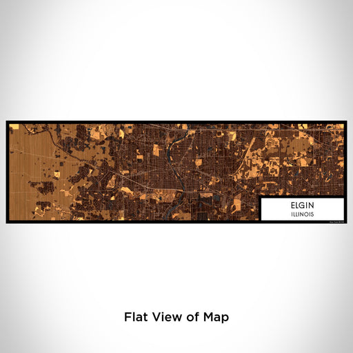 Flat View of Map Custom Elgin Illinois Map Enamel Mug in Ember