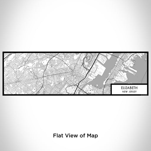 Flat View of Map Custom Elizabeth New Jersey Map Enamel Mug in Classic