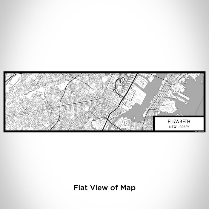Flat View of Map Custom Elizabeth New Jersey Map Enamel Mug in Classic