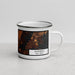 Right View Custom Elizabeth New Jersey Map Enamel Mug in Ember