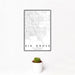 12x18 Elk Grove California Map Print Portrait Orientation in Classic Style With Small Cactus Plant in White Planter