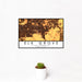 12x18 Elk Grove California Map Print Landscape Orientation in Ember Style With Small Cactus Plant in White Planter