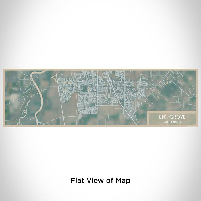 Flat View of Map Custom Elk Grove California Map Enamel Mug in Afternoon