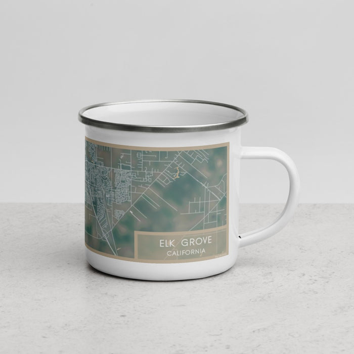 Right View Custom Elk Grove California Map Enamel Mug in Afternoon