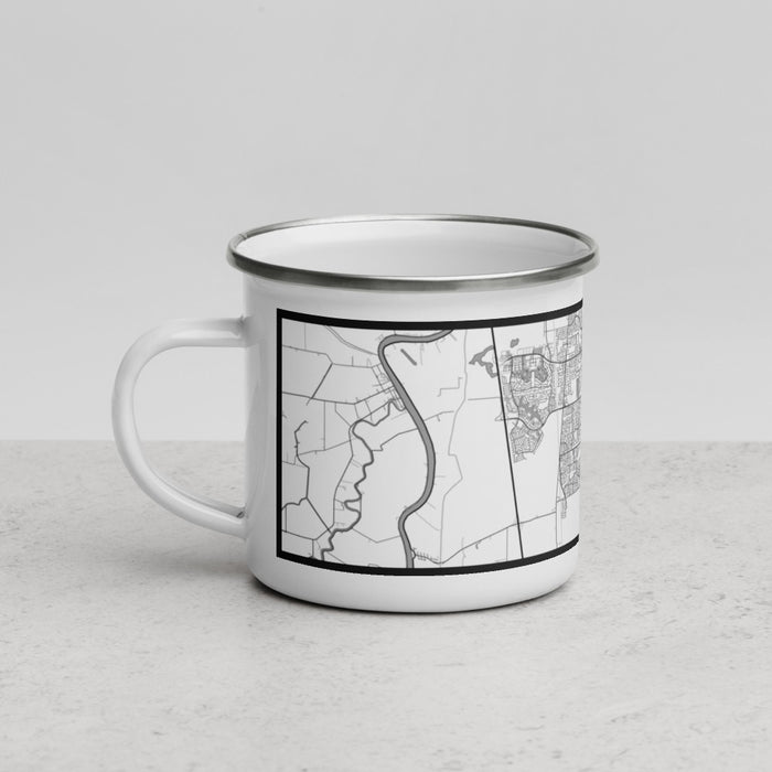 Left View Custom Elk Grove California Map Enamel Mug in Classic