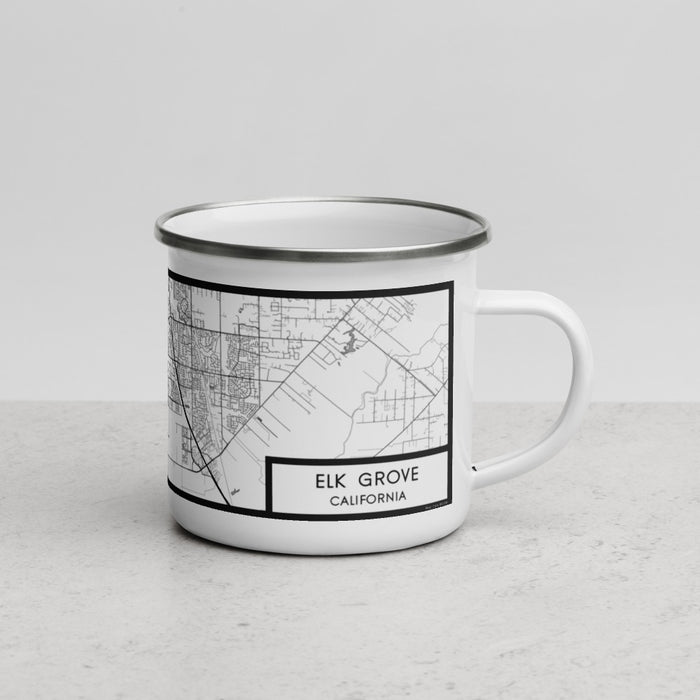 Right View Custom Elk Grove California Map Enamel Mug in Classic