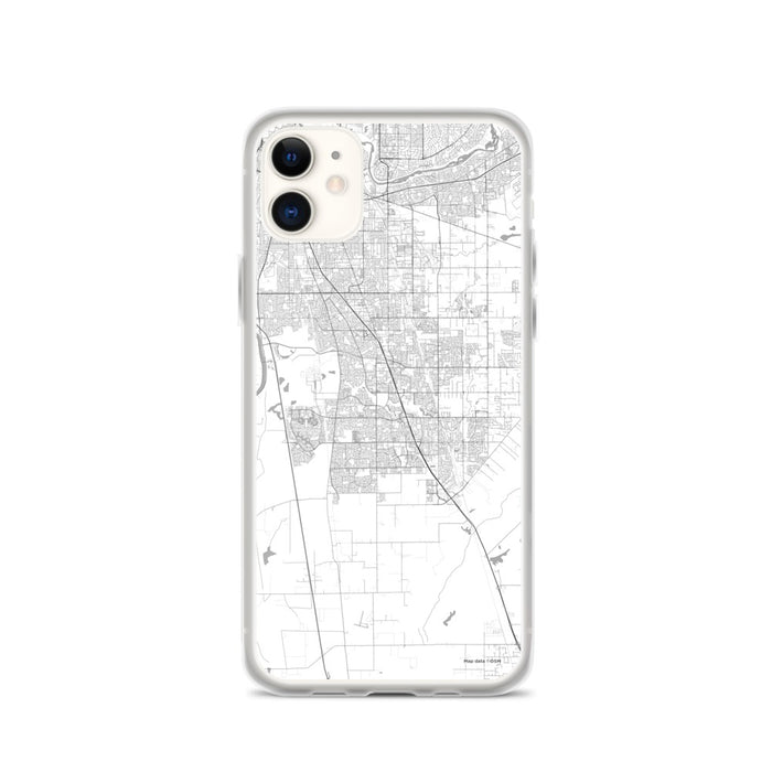 Custom iPhone 11 Elk Grove California Map Phone Case in Classic