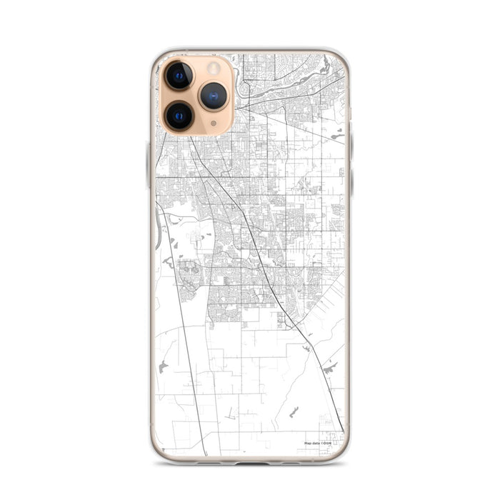 Custom iPhone 11 Pro Max Elk Grove California Map Phone Case in Classic