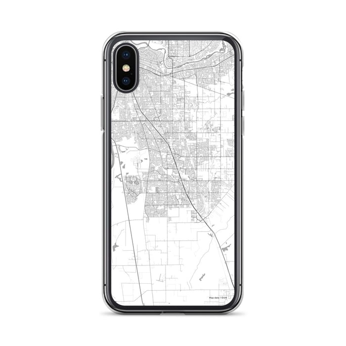 Custom iPhone X/XS Elk Grove California Map Phone Case in Classic