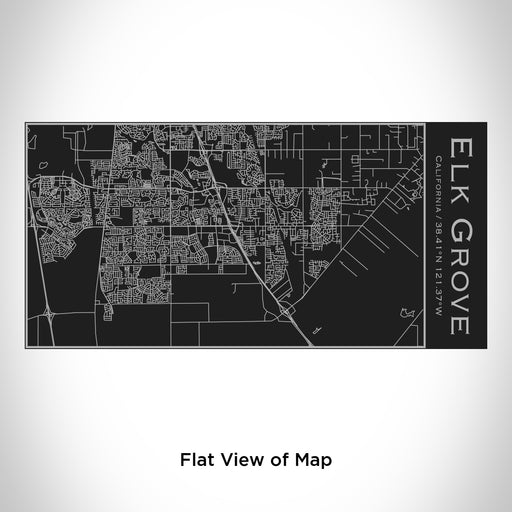 Rendered View of Elk Grove California Map Engraving on 17oz Stainless Steel Insulated Cola Bottle in Black