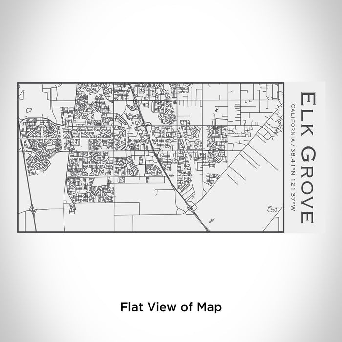 Rendered View of Elk Grove California Map Engraving on 17oz Stainless Steel Insulated Cola Bottle in White