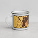 Left View Custom Elk Grove California Map Enamel Mug in Ember