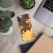 Custom Elk Grove California Map Phone Case in Ember on Table with Laptop and Plant