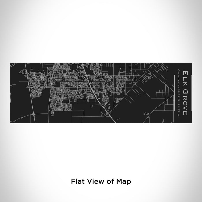 Rendered View of Elk Grove California Map Engraving on 10oz Stainless Steel Insulated Cup with Sliding Lid in Black