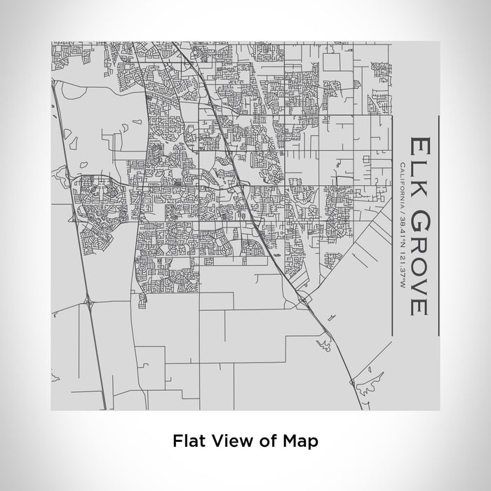 Rendered View of Elk Grove California Map Engraving on 17oz Stainless Steel Insulated Tumbler