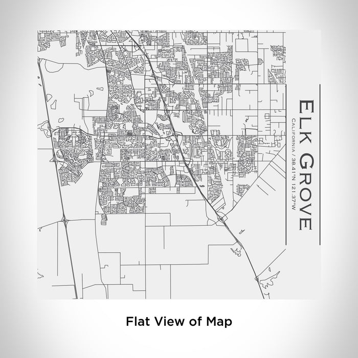 Rendered View of Elk Grove California Map Engraving on 17oz Stainless Steel Insulated Tumbler in White